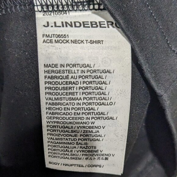 NWT J. Lindeberg | Ace Mock Neck T-shirt in Black - Picture 7 of 14